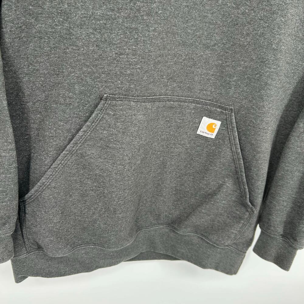 Men's Carbon Heather Grey Carhartt K121 Marquette Loose Fit Hoodie Sweatshirt~ M - Picture 5 of 8